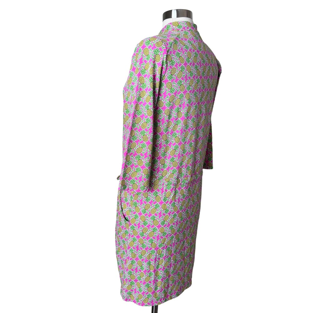 IBKUL Womens Pink Pineapple Print UPF 50+‎ Quarter Zip Golf Sporty Dress Small - Picture 11 of 15
